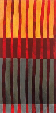 Framed Textured Stripes I Print