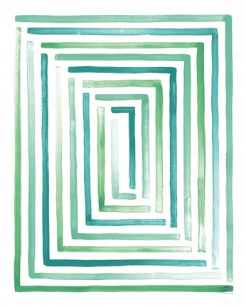 Framed Sea Glass Sunset II Print