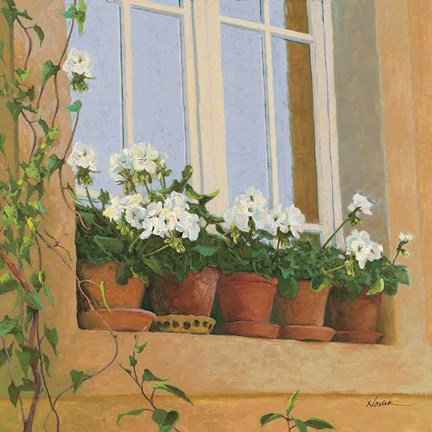 Framed Chateau Creancey Window Light Sq Print