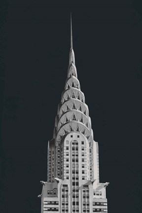 Framed Chrysler Building on Black Print