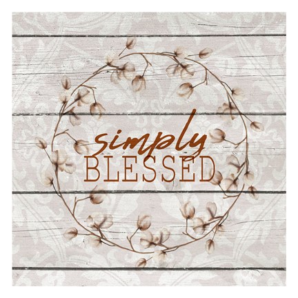 Framed Simply Blessed Cotton Print