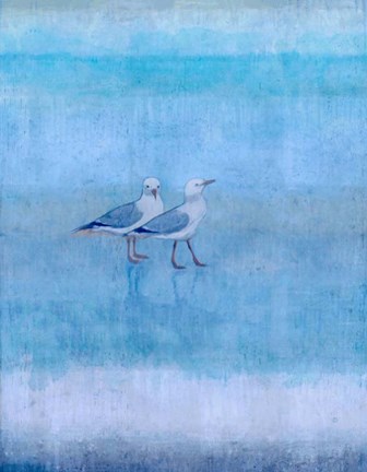 Framed Sky Blue Sea Gals Print