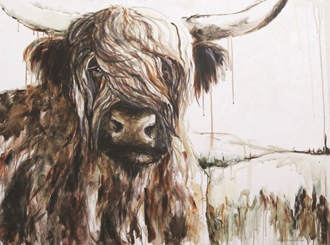 Framed Highland in the Breeze Print