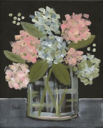 Framed Hydrangea Bouquet Print
