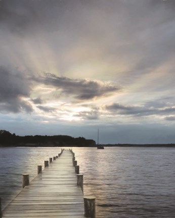 Framed Sunset on the Bay Print