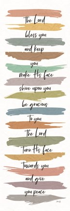 Framed Rainbow Lord Bless You Print