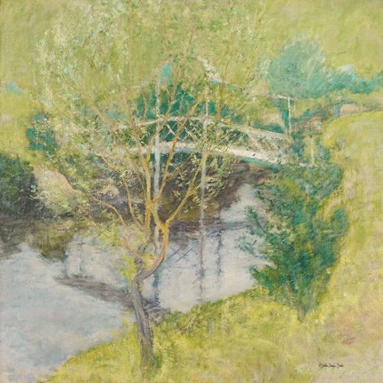 Framed John Henry Twachtman - The White Bridge Print