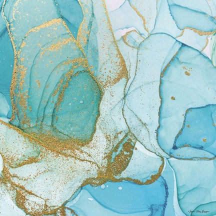 Framed Gold Sand and Ocean Print