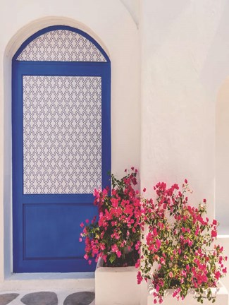 Framed Santorini Door Print