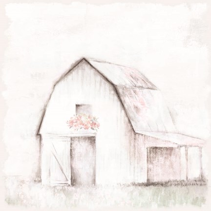 Framed Pastel Barn Print