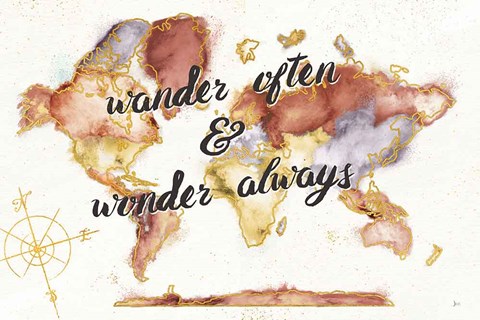 Framed Colorful World I Neutral Print