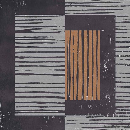 Framed Primitive II Gray Print