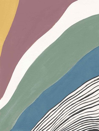 Framed Colorful Retro Abstract IV Print