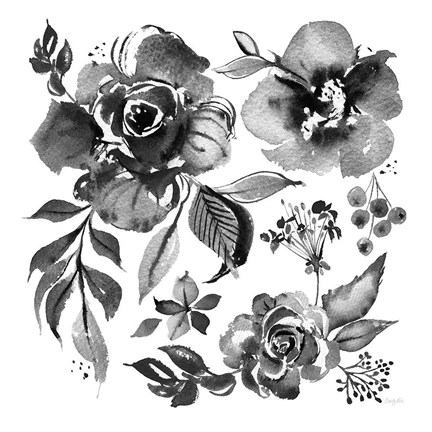 Framed Delft Delight III Black No Words Print