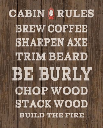 Framed Cabin Life V Dark Print