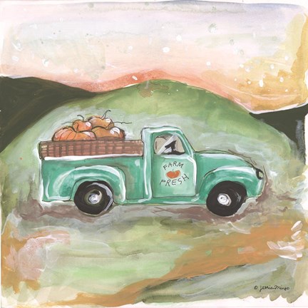 Framed Farm Fresh Pumpkins Print