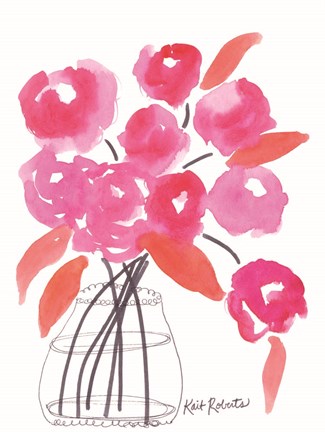 Framed Granny&#39;s Vase Print