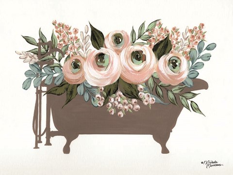 Framed Bathed in Flowers Print