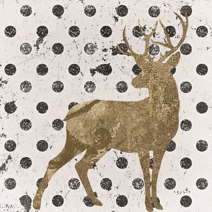 Framed Forest Glam Deer Print