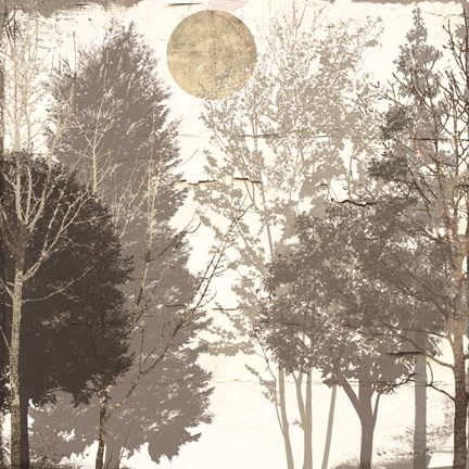 Framed Moon Trees I Print