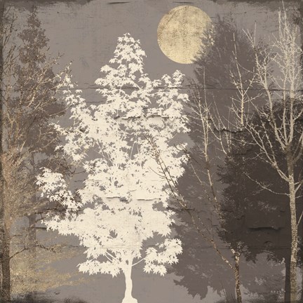 Framed Moon Trees II Print