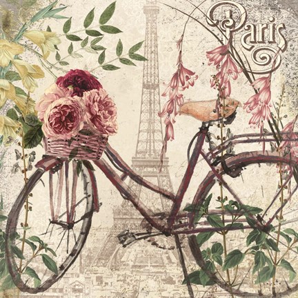 Framed Riding Through Paris Print