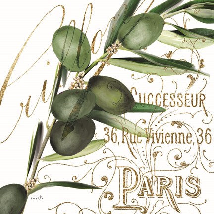 Framed Paris Olives I Print