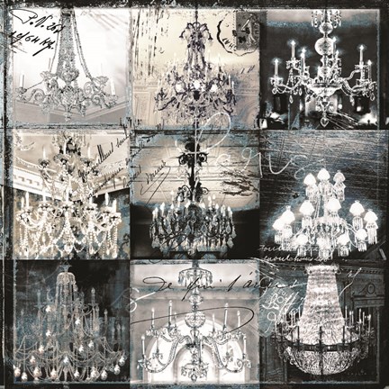 Framed Chandelier Collage Print