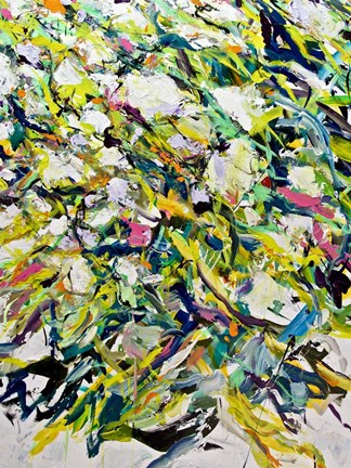 Framed White Flowers Print