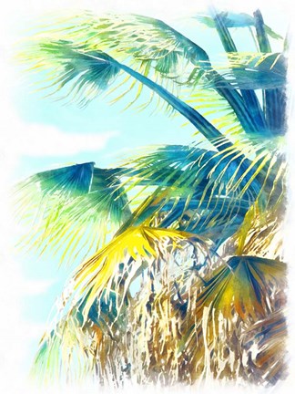 Framed Tropical Glow II Print