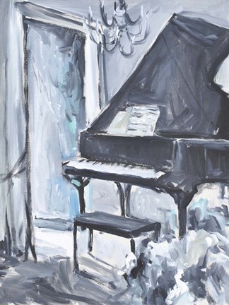 Framed Piano Blues I Print