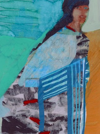 Framed Walking Woman I Print