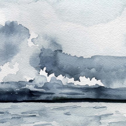 Framed Passing Rain Storm VI Print