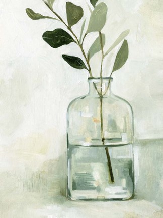 Framed Eucalyptus Branch Still Life I Print