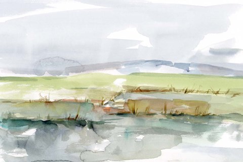 Framed Pastel Inlet I Print