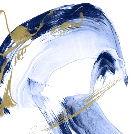 Framed Golden Current II Print