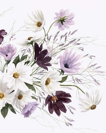 Framed Amethyst Bouquet II Print