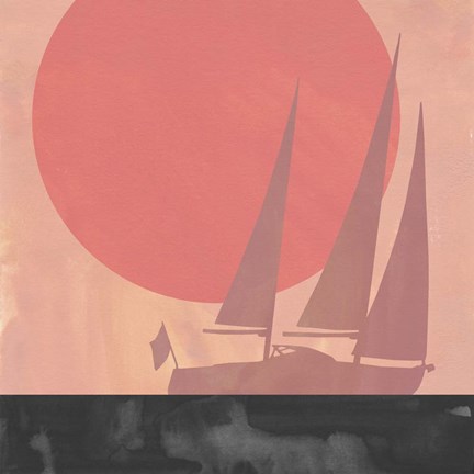 Framed Deep Sea Sunset I Print