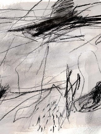 Framed Charcoal Waltz I Print