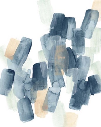 Framed Indigo Facets III Print