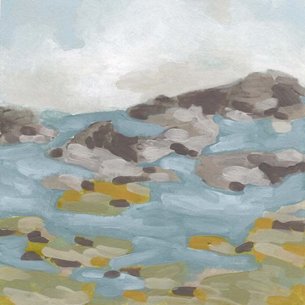 Framed Stone Shore II Print