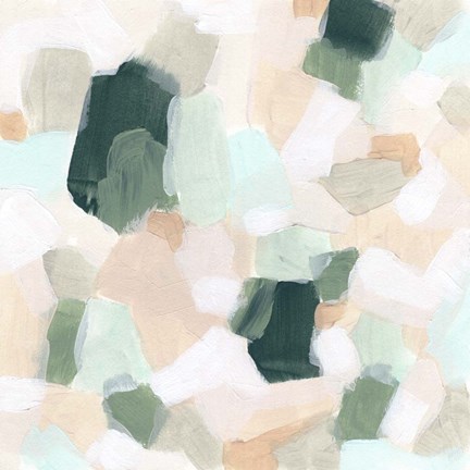 Framed Pastel Facets I Print