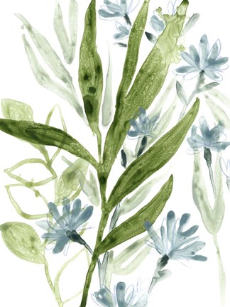 Framed Meadow Blues II Print