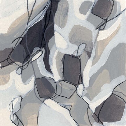 Framed Graphite Swirl III Print