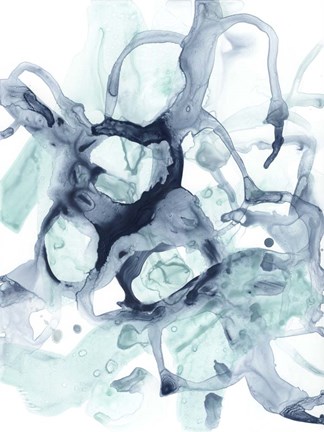 Framed Blue Cavern I Print