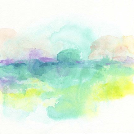 Framed Ocean Aurora II Print