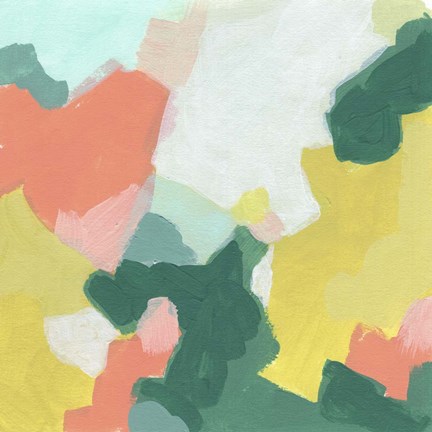 Framed Melon Mosaic I Print