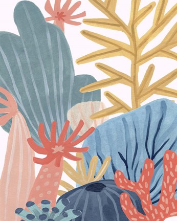 Framed Paper Reef I Print