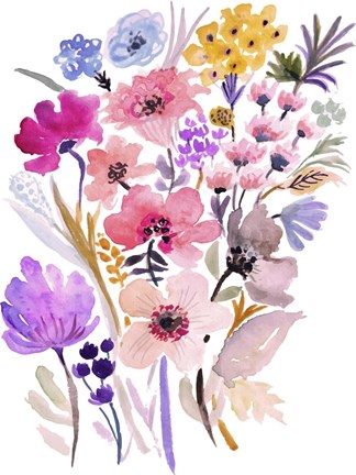 Framed Flower Posy VI Print