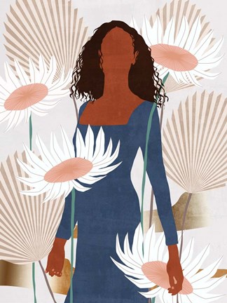 Framed Sun Kissed Woman I Print